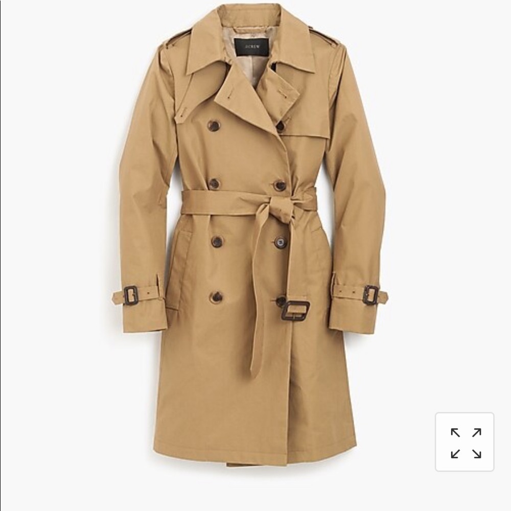 J. Crew Pleated Trench Coat